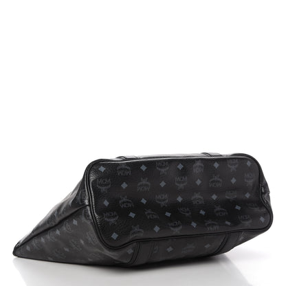 MCM Visetos Shopping Tote Black 4 of 9