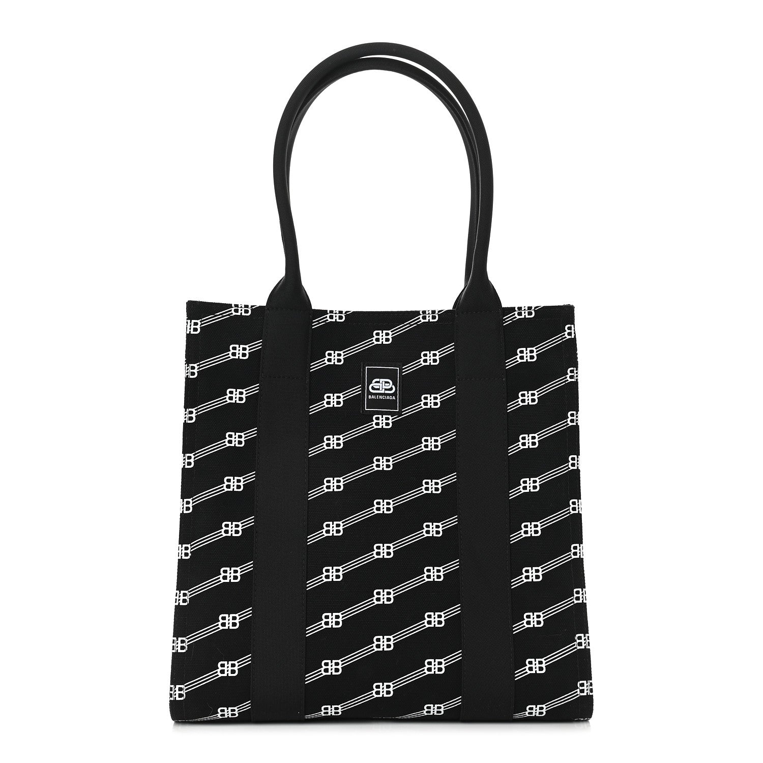 Balenciaga Canvas BB Monogram Sharp Tote Black 1 of 8
