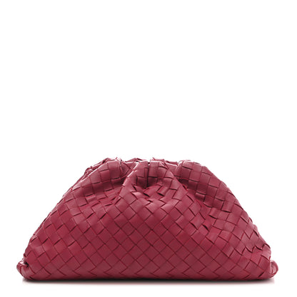Bottega Veneta Nappa Maxi Intrecciato The Pouch Oversized Clutch Dark Red 1 of 11