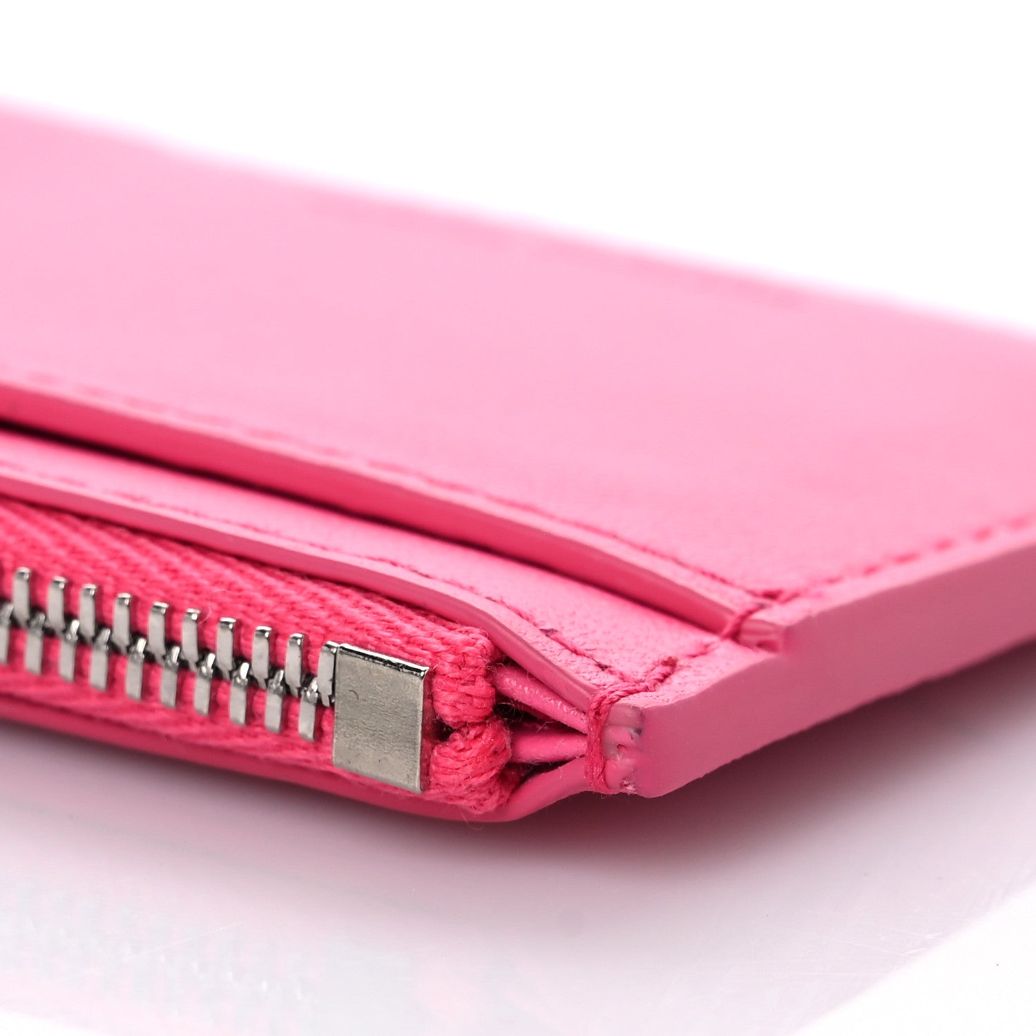Bottega Veneta Nappa Maxi Intreccio Zipped Card Case Pink 7 of 8