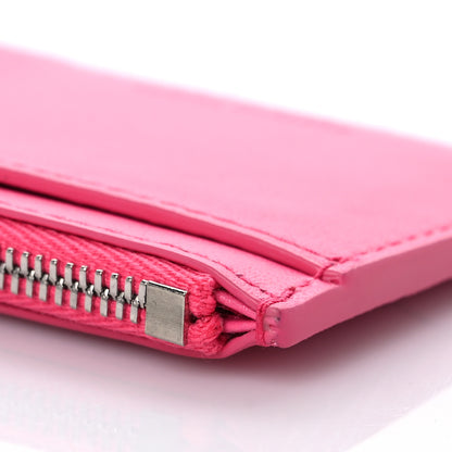 Bottega Veneta Nappa Maxi Intreccio Zipped Card Case Pink 7 of 8