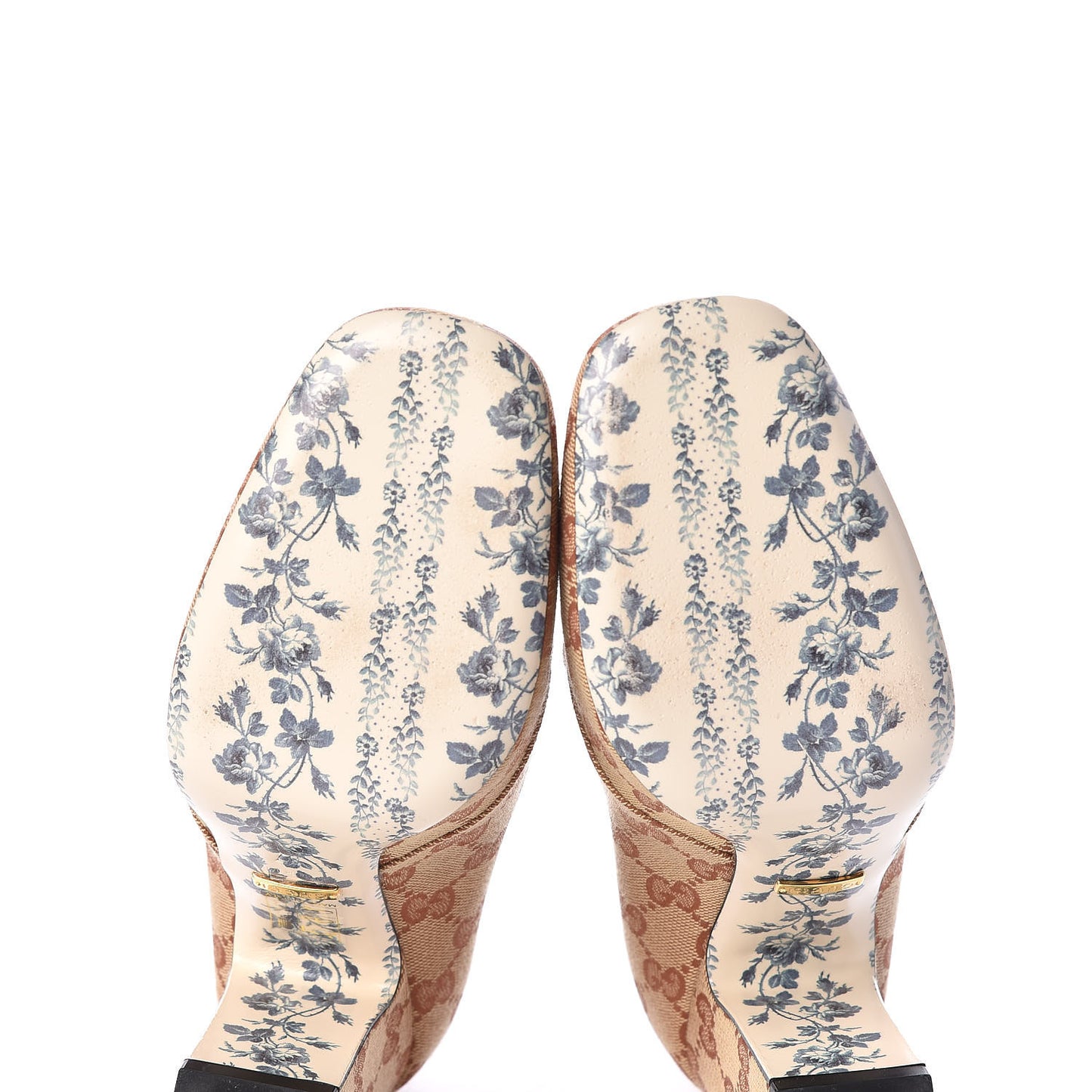 Monogram GG Victoire 95mm Loafer Pumps 37 Beige Ruggine