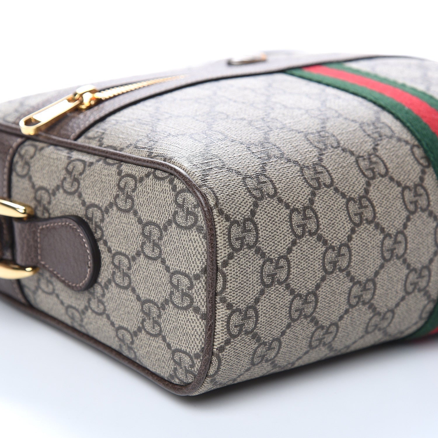 Gucci GG Supreme Monogram Web Small Ophidia Shoulder Bag Brown 8 of 9