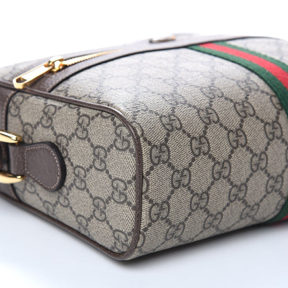 Gucci GG Supreme Monogram Web Small Ophidia Shoulder Bag Brown 8 of 9