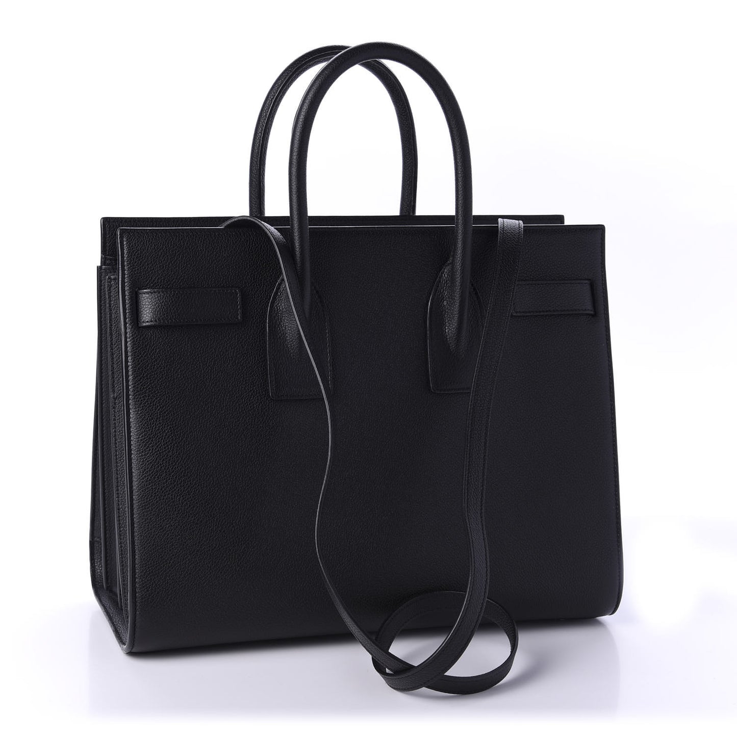 Grained Calfskin Small Sac De Jour Black
