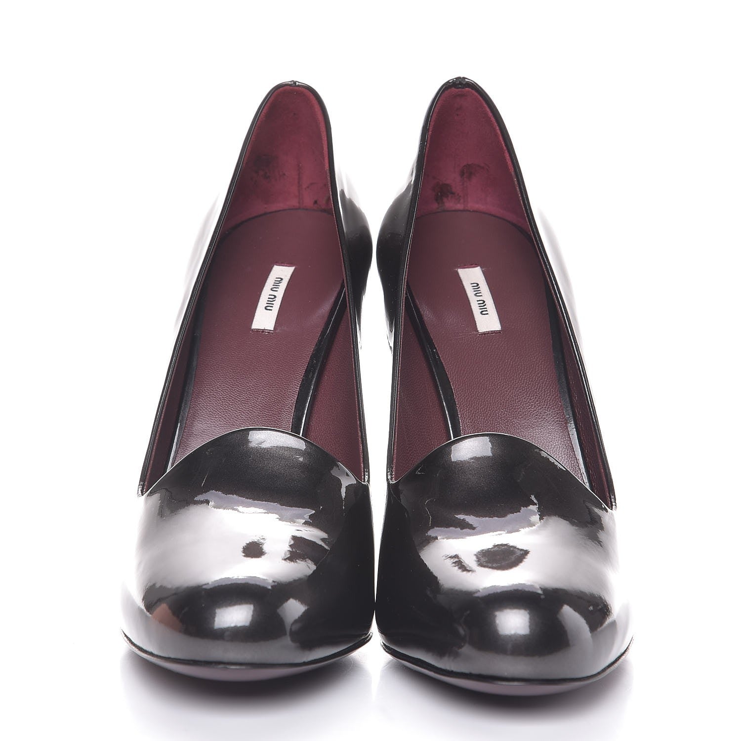 Miu Miu Vernice Mordore Pumps 38 Piombo 2 of 12