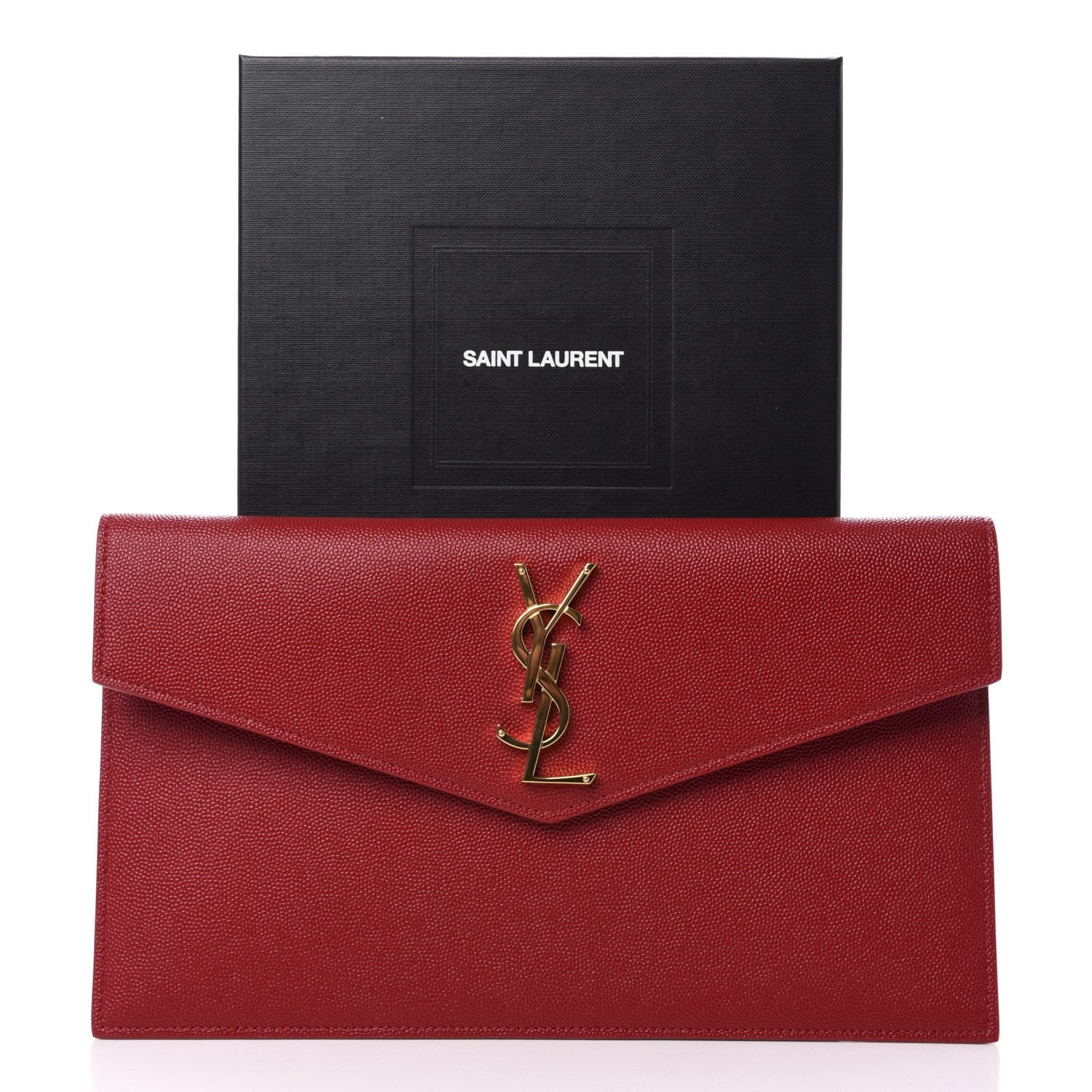 Saint Laurent Grain De Poudre Uptown Pouch Red 8 of 8