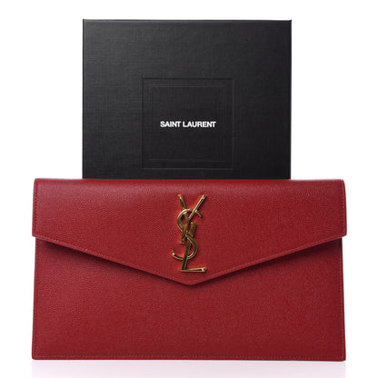 Saint Laurent Grain De Poudre Uptown Pouch Red 8 of 8