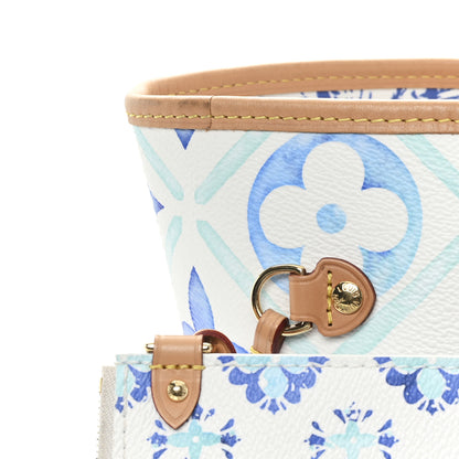 Louis Vuitton Monogram Tiles By The Pool 2.0 Neverfull MM Lagoon Blue 11 of 12