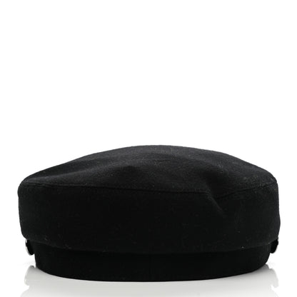 Hermes Cashmere Swift Womens Deauville Cap 57 Black 6 of 8