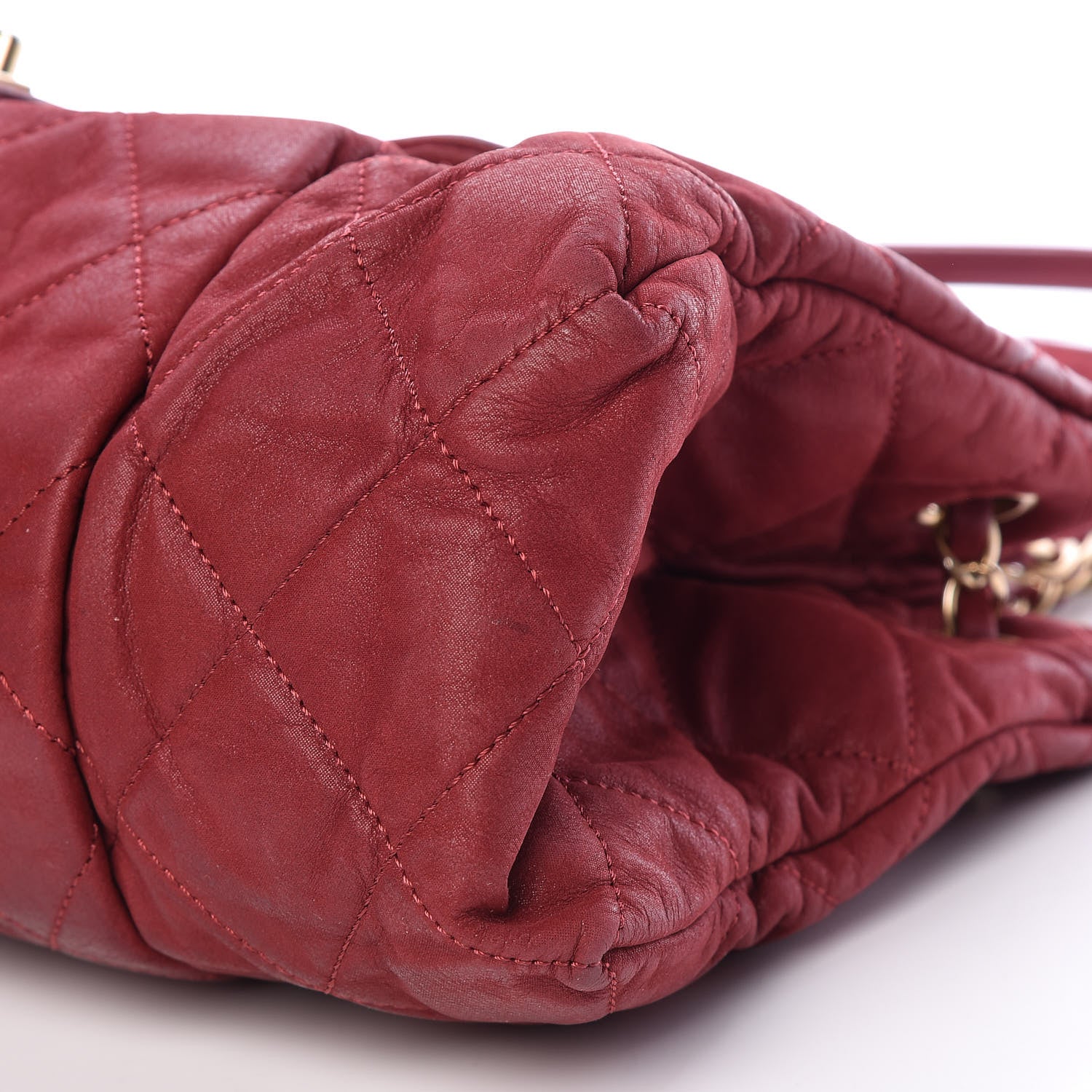 Chanel Iridescent Calfskin Large Chic Quilt Flap Red 7 of 11