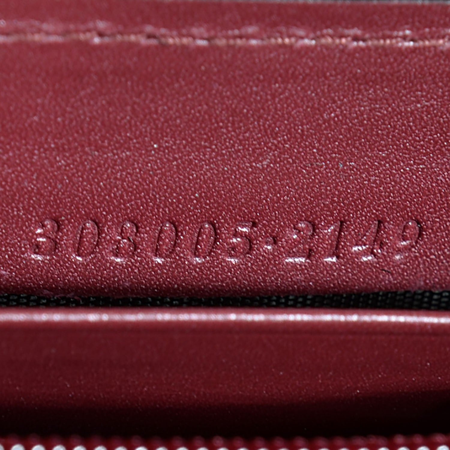Gucci Shine Guccissima Margaux Calfskin Lovely Zip Around Wallet Tibet Red 7 of 7