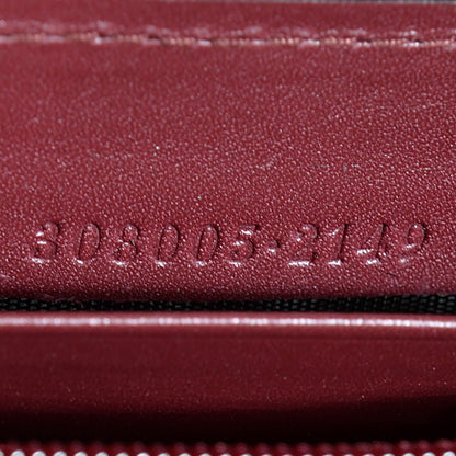 Gucci Shine Guccissima Margaux Calfskin Lovely Zip Around Wallet Tibet Red 7 of 7