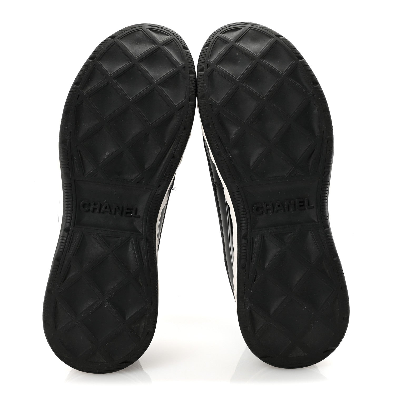 Chanel Velvet Calfskin Mixed Fibers CC Sneakers 38 Black 6 of 10