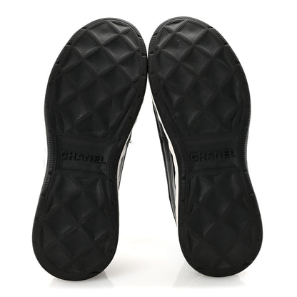 Chanel Velvet Calfskin Mixed Fibers CC Sneakers 38 Black 6 of 10