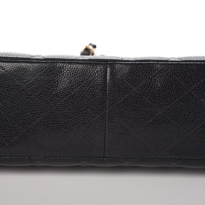 Chanel Caviar Quilted Jumbo Single Flap Black 17 of 20