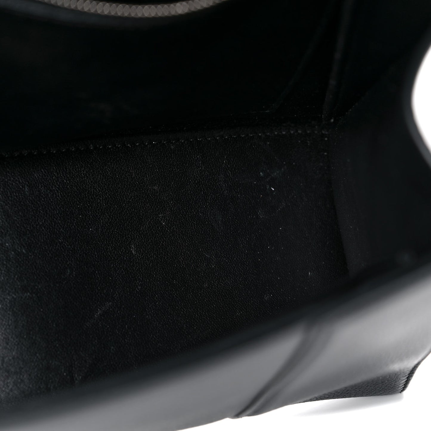 Grained Calfskin Medium Hourglass Top Handle Bag Black