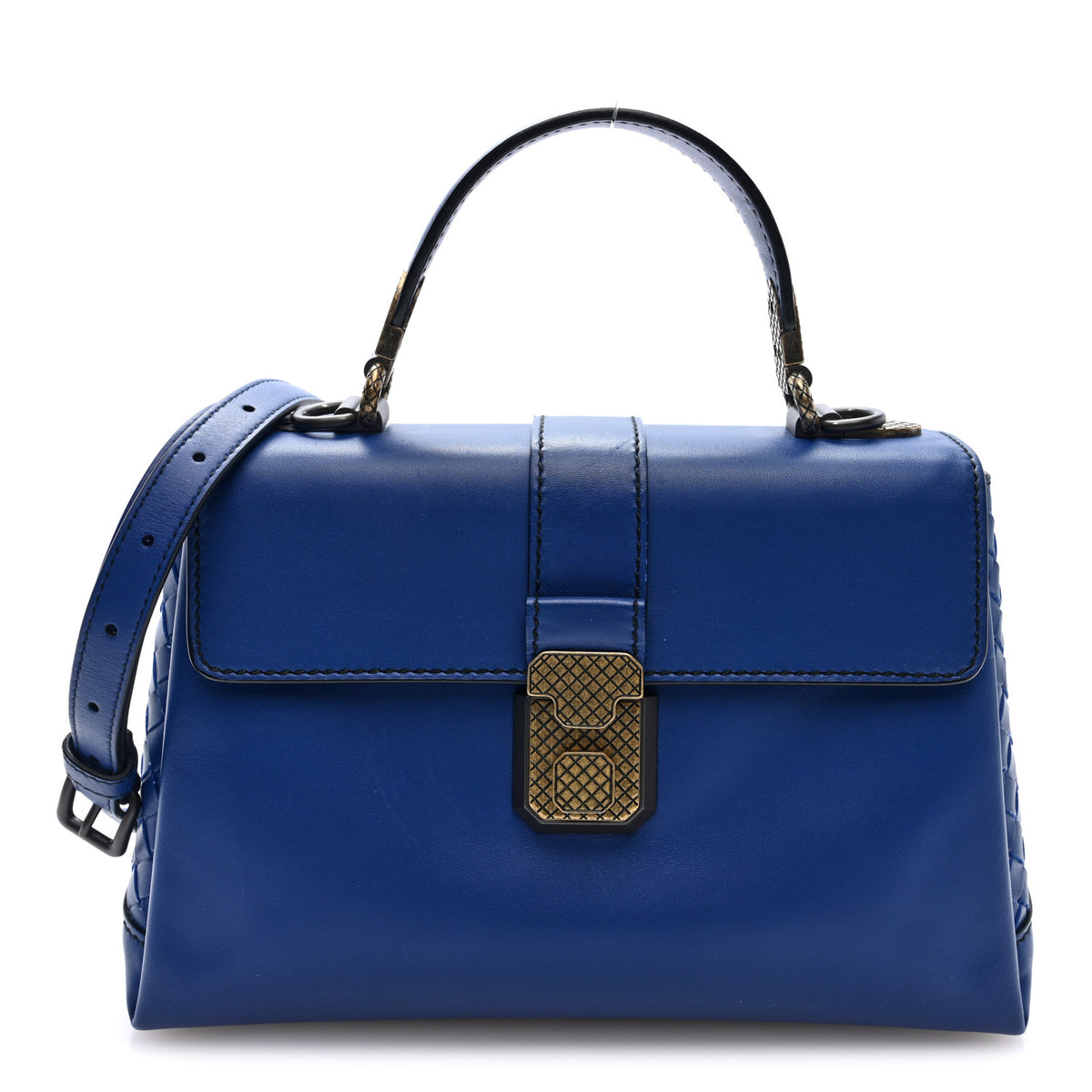 Bottega Veneta Nappa Small Piazza Bag Sapphire 1 of 8
