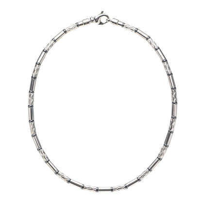 Tiffany Sterling Silver Hematite Aztec Necklace 1 of 3
