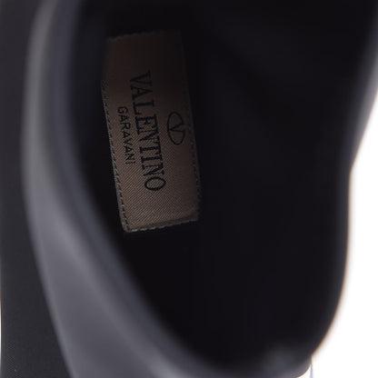 Valentino Garavani Eco Leather VLTN 100mm Sock Booties 38.5 Black White 7 of 8