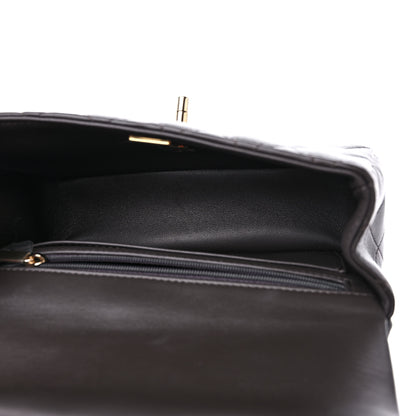 Chanel Lambskin Quilted Mini Top Handle Rectangular Flap Dark Brown 5 of 11