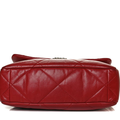 Chanel Lambskin Quilted Large Chanel 19 Flap Red 12 of 16