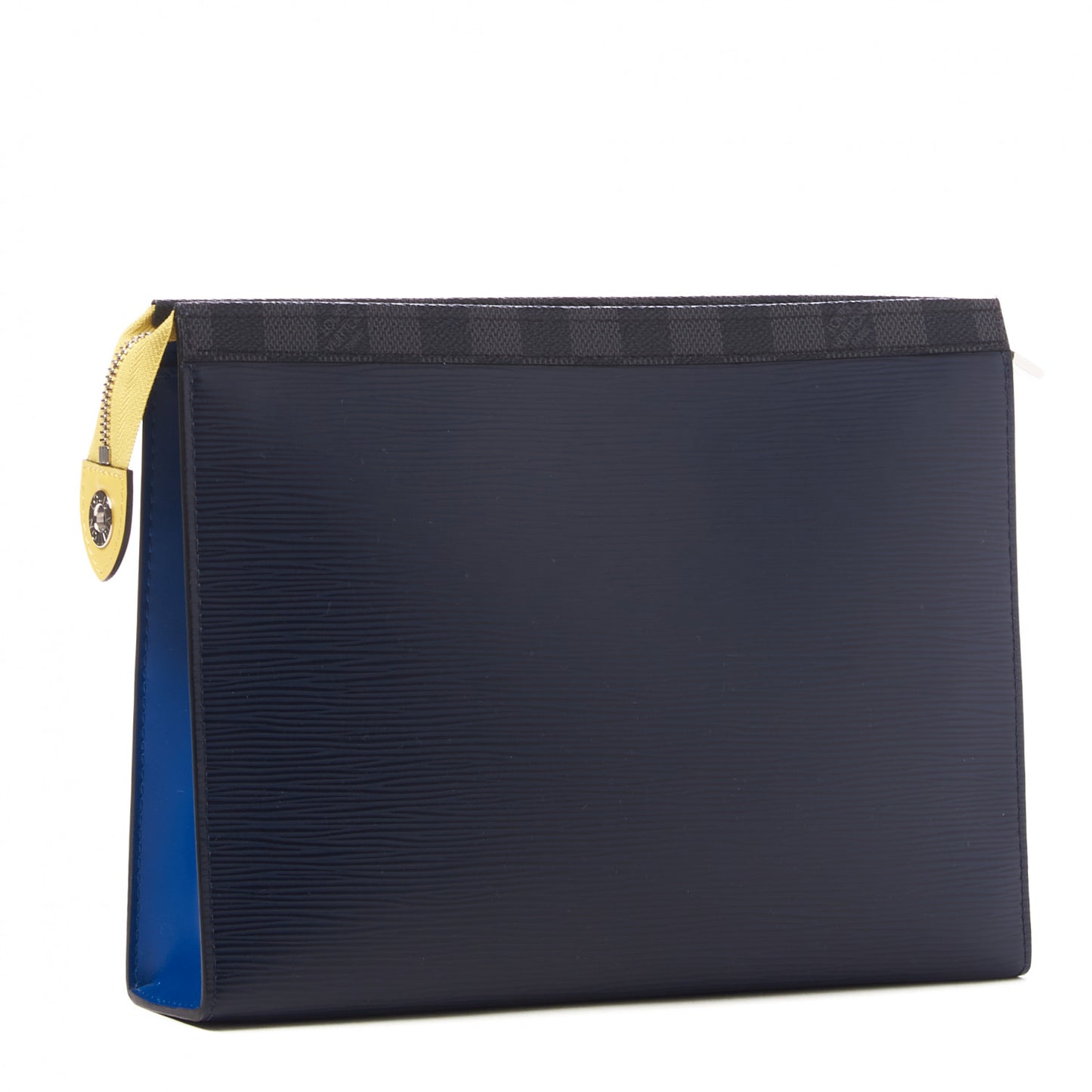 Epi Damier Graphite Pochette Voyage MM Navy Blue Grey