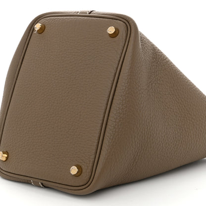 Hermes Taurillon Clemence Picotin Lock 18 PM Etoupe 10 of 10