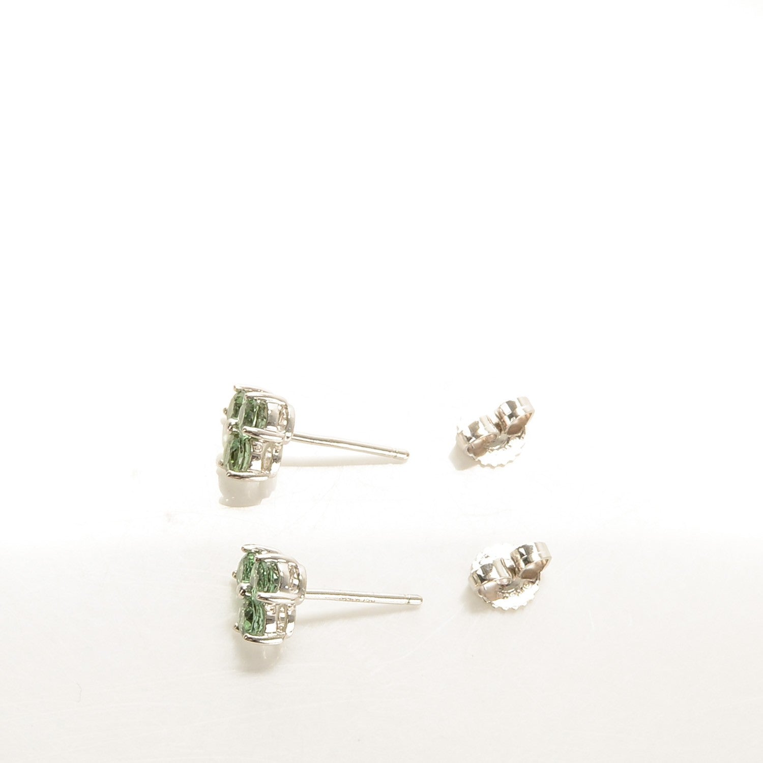 Tiffany 18K White Gold Green Tourmaline Aria Earrings 3 of 5