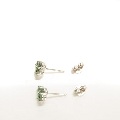 Tiffany 18K White Gold Green Tourmaline Aria Earrings 3 of 5