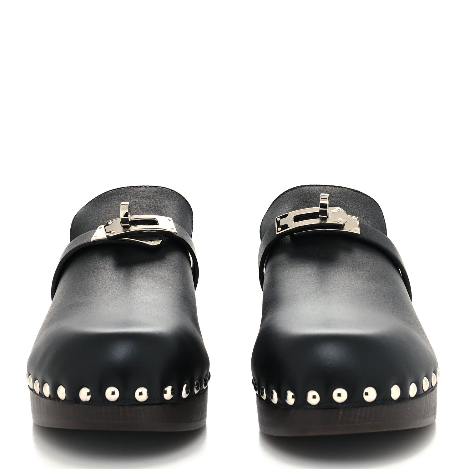 Hermes Calfskin Carlotta Mules 37 Black 2 of 8