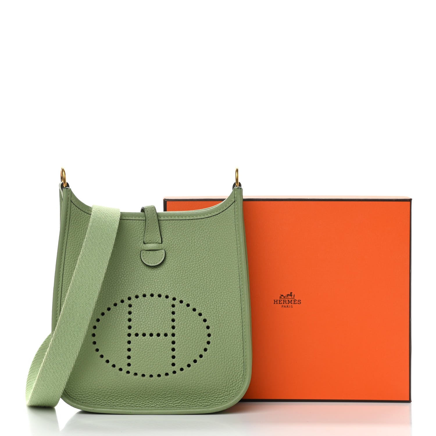Hermes Taurillon Maurice Evelyne TPM Vert Criquet 11 of 11