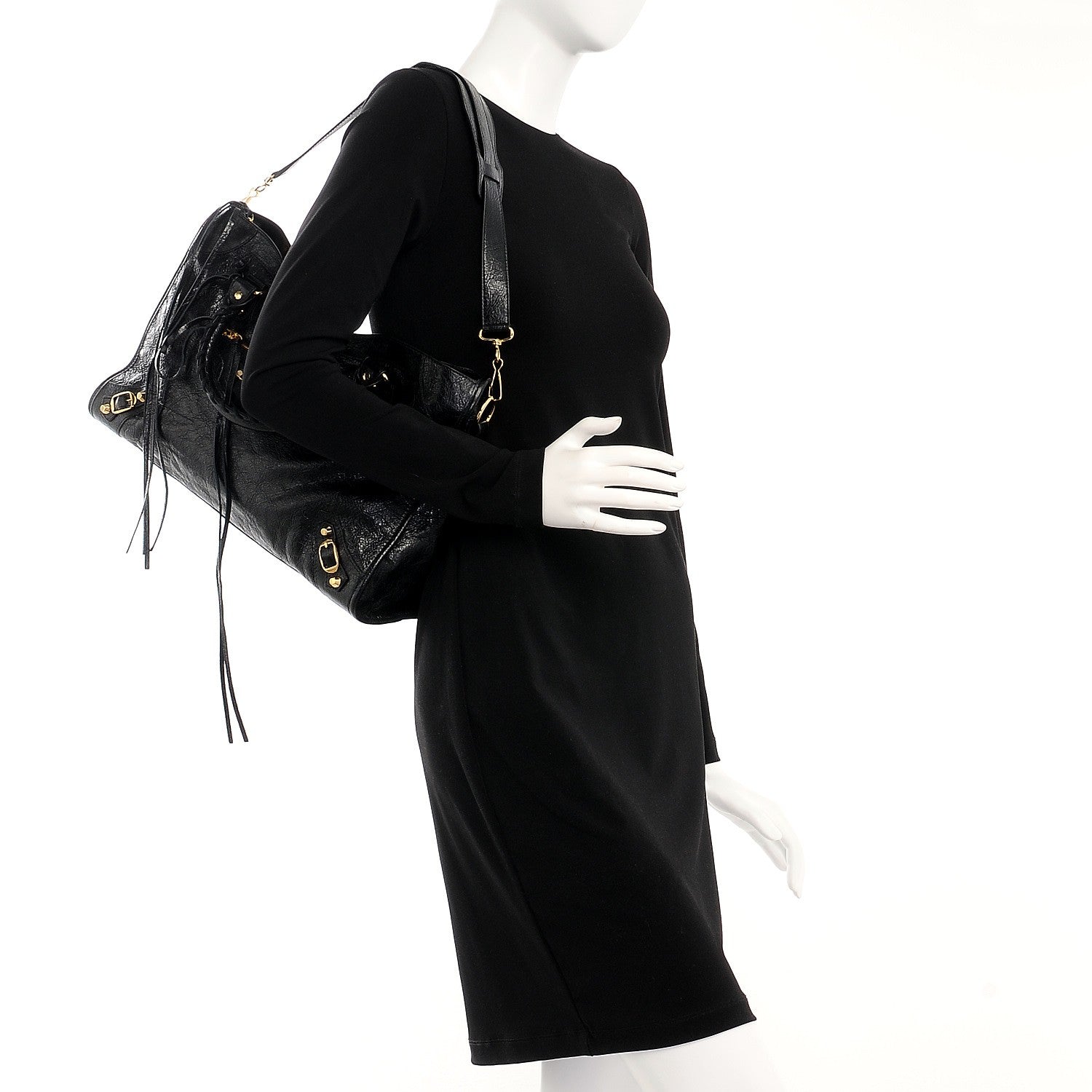 Balenciaga Agneau Classic Gold Hardware City Black 2 of 8