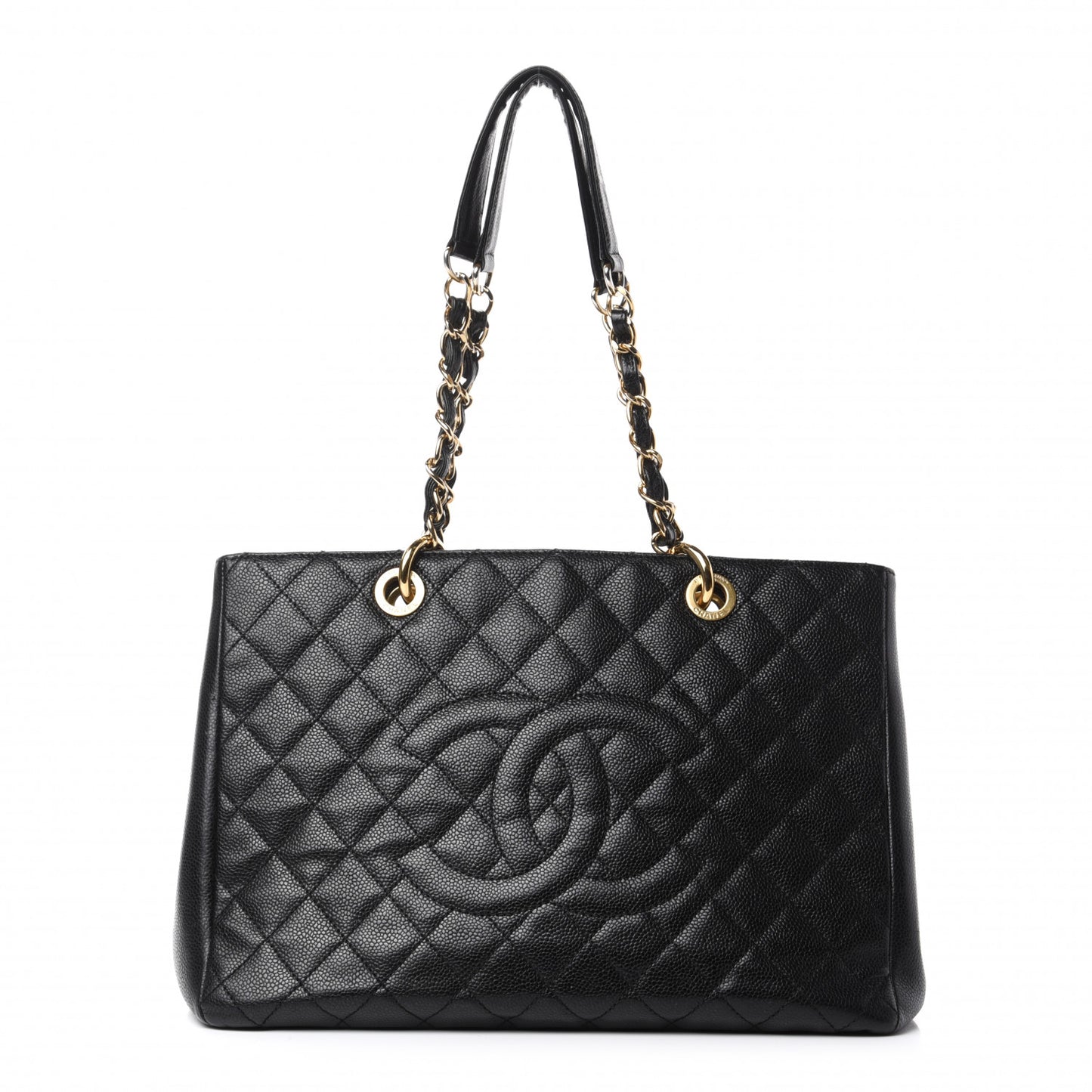 Caviar Quilted Grand Shopping Tote GST Black