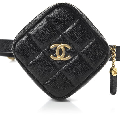 Chanel Caviar Quilted Coin Purse Belt Bag Black 10 of 11