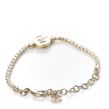 Chanel Crystal CC Chain Bracelet Gold 3 of 4