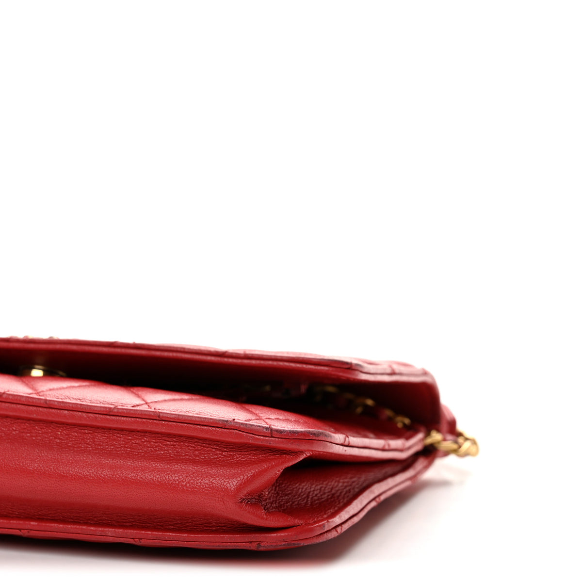 Chanel Lambskin Quilted Infinity Wallet On Chain WOC Red 11 of 14