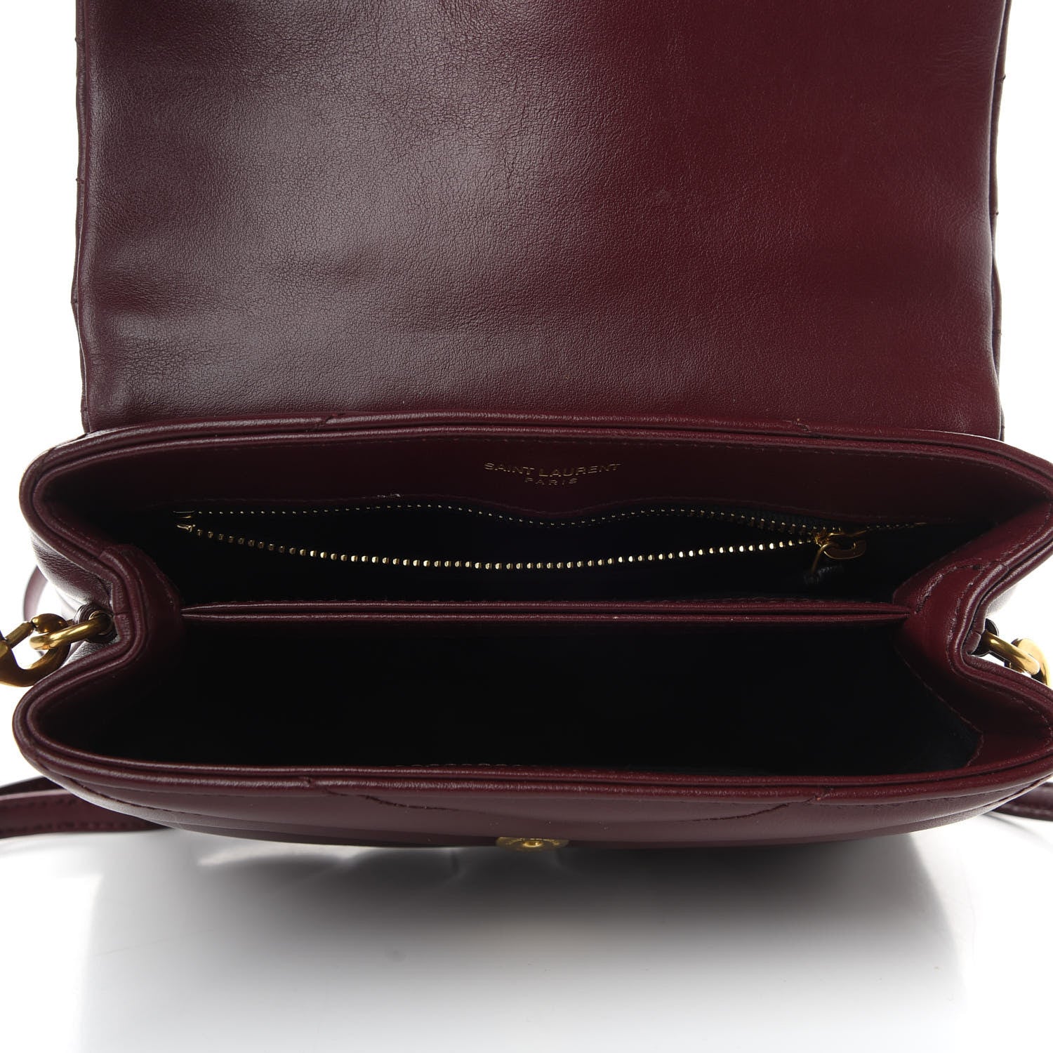 Saint Laurent Calfskin Y Quilted Monogram Toy Loulou Monogram Crossbody Bag Rouge Legion 7 of 9