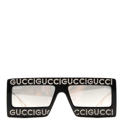 Gucci Acetate Crystal Mask-Frame Sunglasses GG0431S Black 3 of 8