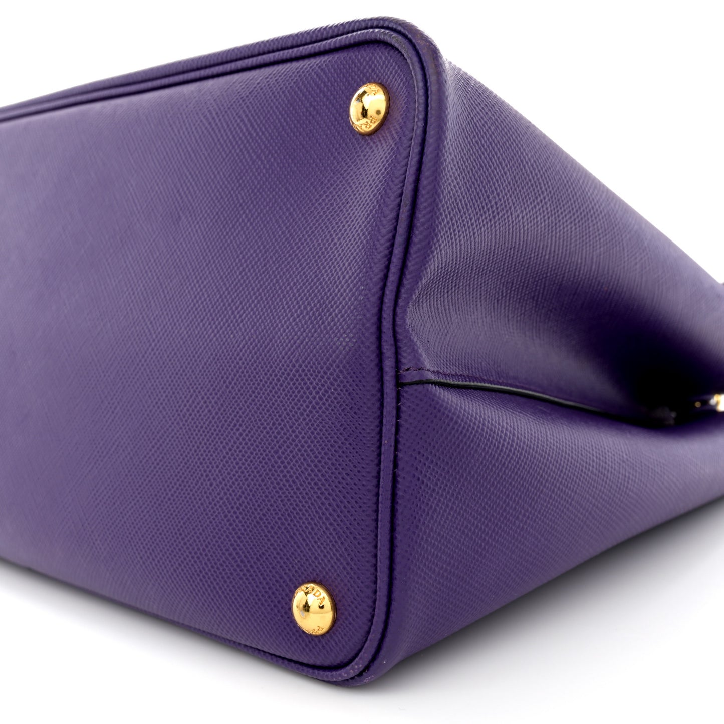 Saffiano Cuir Large Double Bag Viola Black