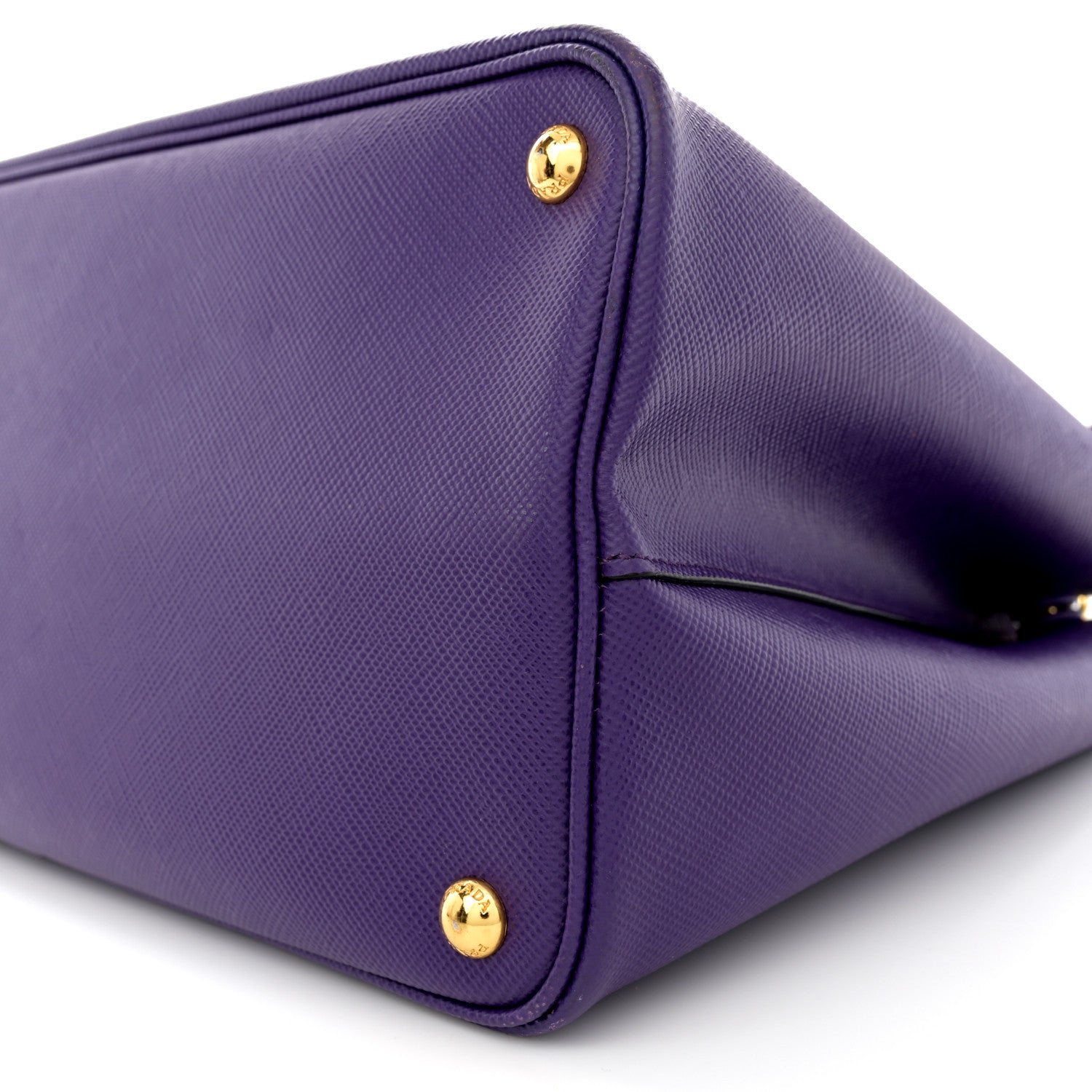 Prada Saffiano Cuir Large Double Bag Viola Black 10 of 12