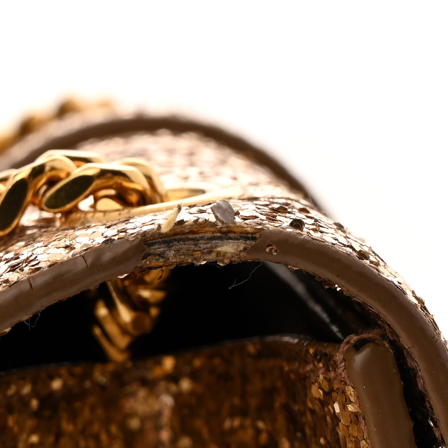 Saint Laurent Glitter Monogram Galactica Satchel Gold 12 of 12