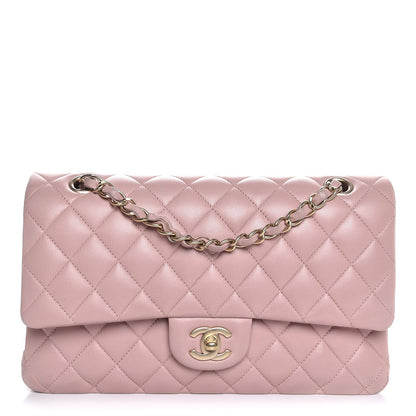 Chanel Lambskin Quilted Medium Double Flap Pink 1 of 17