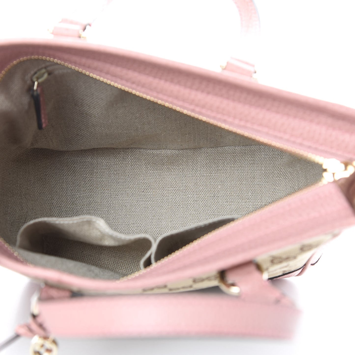 Monogram Small Bree Tote Beige Soft Pink
