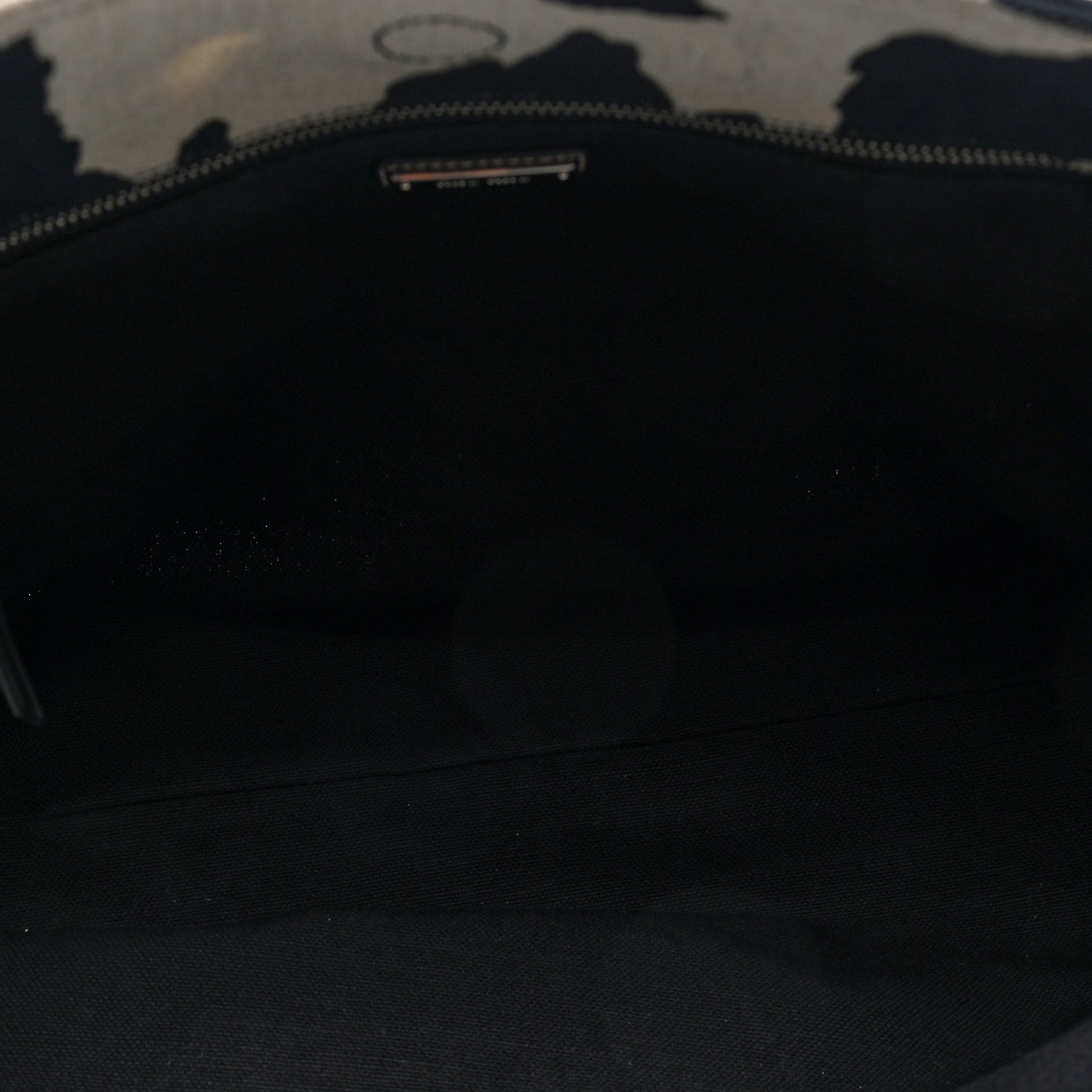 Miu Miu Tessuto Cow Print Shopping Tote Black White 5 of 9