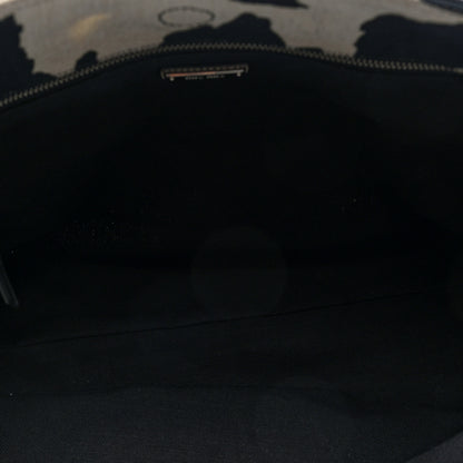 Miu Miu Tessuto Cow Print Shopping Tote Black White 5 of 9