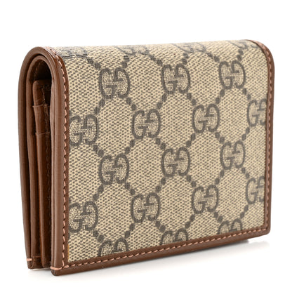 Gucci GG Supreme Monogram Horsebit 1955 Card Case Wallet Beige Ebony Brown Sugar 3 of 10