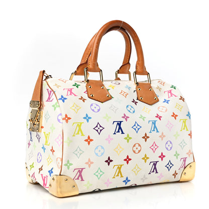 Louis Vuitton Monogram Multicolor Speedy 30 White 3 of 7