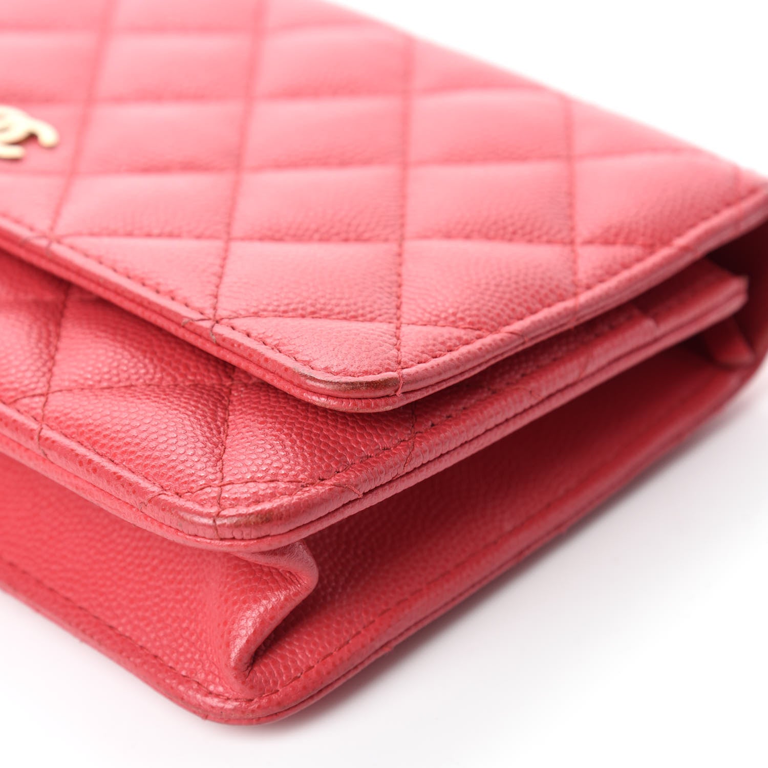 Chanel Caviar Quilted Wallet On Chain WOC Dark Pink 9 of 13