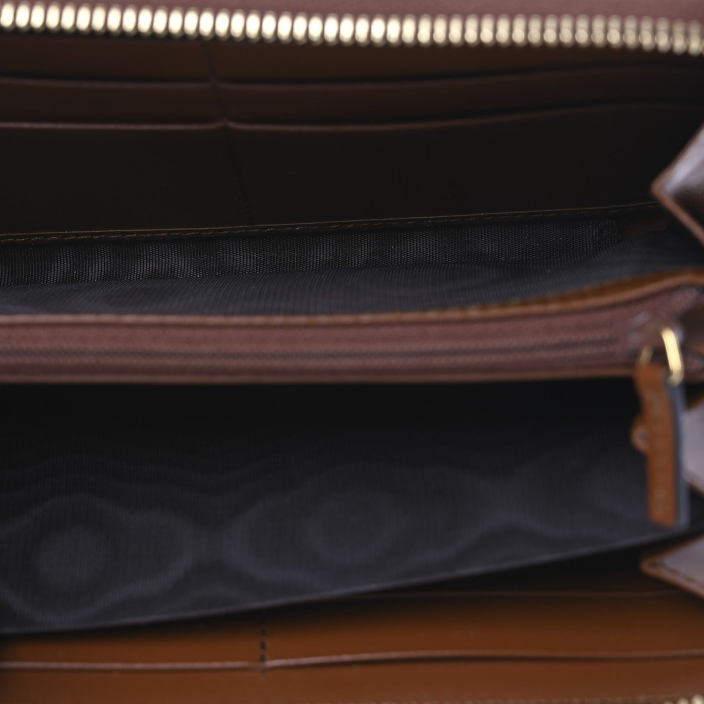 Plutone Calfskin Logo Zip Around Wallet Cuir